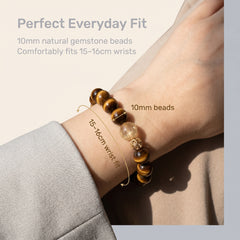 10mm gemstone bracelet size guide for 15 to 16cm wrist circumference