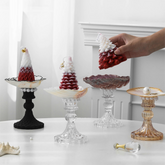 Baroque Conch Shell Candle Holder - Embossed Vintage Pedestal for Home Décor