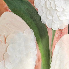 Wall Art – Modern Natural Seashell Floral Hand-Painted Canvas for Home Décor