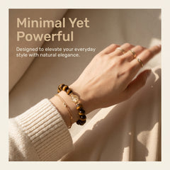 Elegant crystal bracelet styled with modern neutral fashion aesthetic