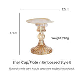 Load image into Gallery viewer, Baroque Conch Shell Candle Holder - Embossed Vintage Pedestal for Home Décor