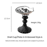 Load image into Gallery viewer, Baroque Conch Shell Candle Holder - Embossed Vintage Pedestal for Home Décor