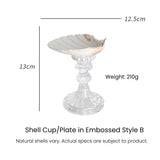 Load image into Gallery viewer, Baroque Conch Shell Candle Holder - Embossed Vintage Pedestal for Home Décor