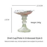 Load image into Gallery viewer, Baroque Conch Shell Candle Holder - Embossed Vintage Pedestal for Home Décor