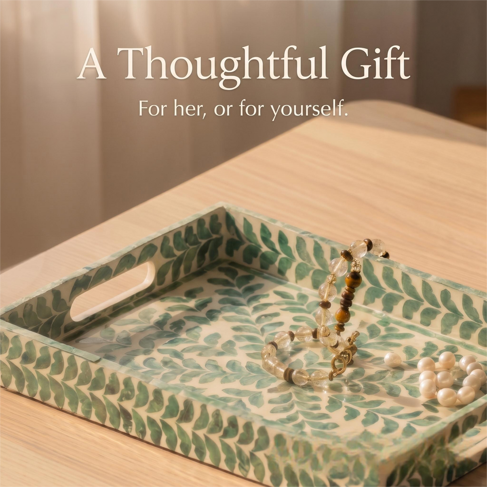 Golden crystal bracelet glowing under warm natural sunlight on a windowsill, emphasizing the warm golden hues, calming energy, and natural bead variations.